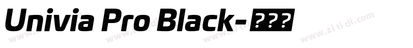 Univia Pro Black字体转换